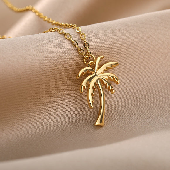 Dainty Palm Tree Necklace
