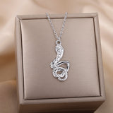 Garden Snake Pendant Necklace For Women